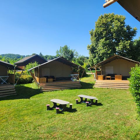 Canvas and wooden tent 6 persons