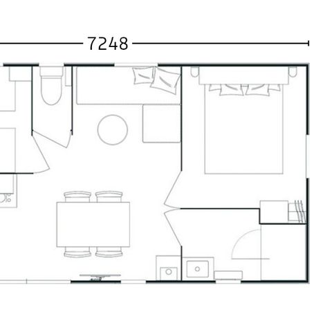 MOBILE HOME 4 people - Mobile home Premium- 27 m² - 2 bedrooms- TV
