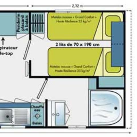 Mobile home 4 persons - Mougins - Altair - 2 BEDROOMS - 25m² - Sea View