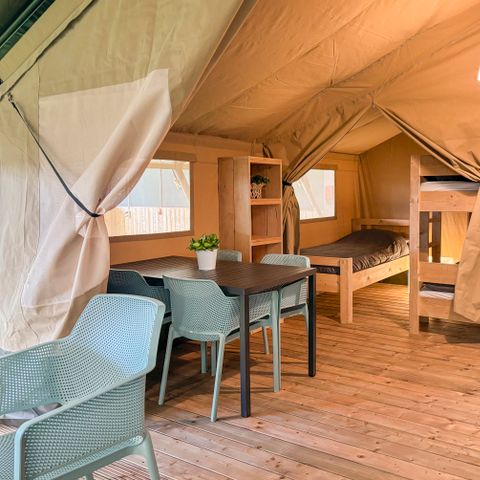 Canvas and wooden tent 5 persons