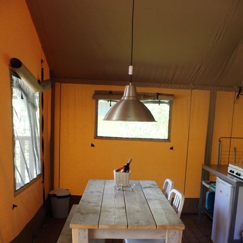 Canvas and wooden tent 6 persons