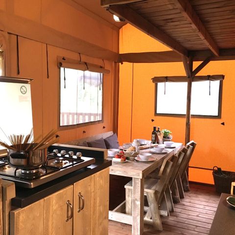 Tent 6 persons - Lodgetent incl. sanitary facilities