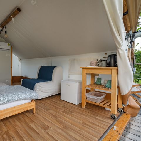 TENT 2 people - glamping, private toilet, sink & outdoor bathtub 15m².
