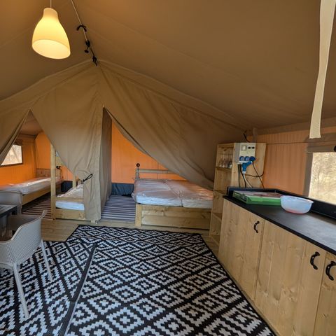 Canvas and wooden tent 5 persons