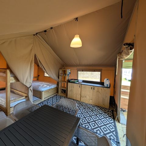 Canvas and wooden tent 5 persons