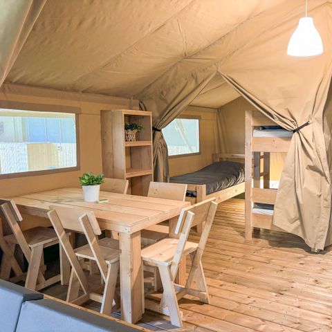 Canvas and wooden tent 5 persons