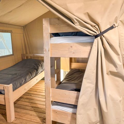 Canvas and wooden tent 5 persons