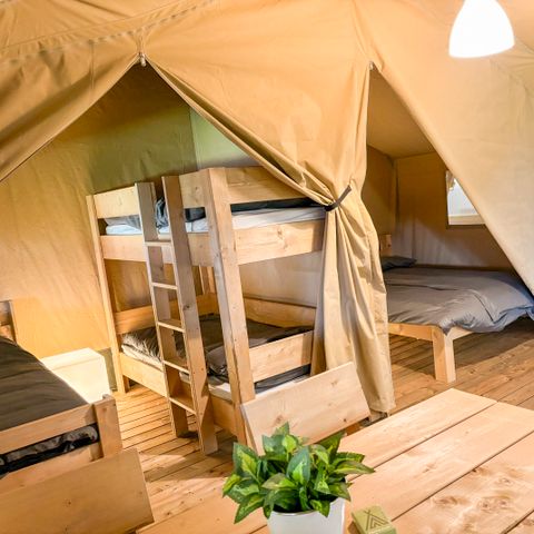 Canvas and wooden tent 5 persons