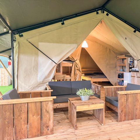 Canvas and wooden tent 5 persons