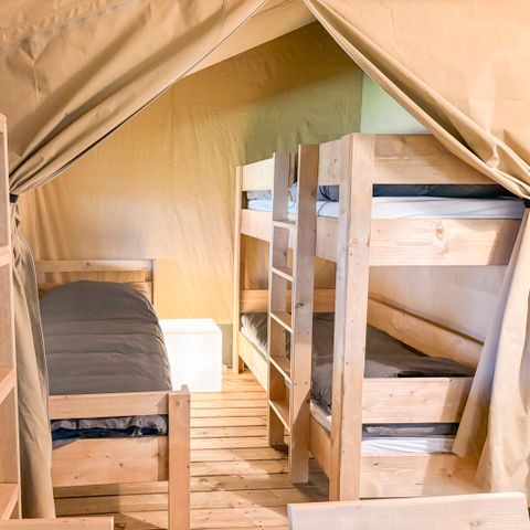 Canvas and wooden tent 5 persons