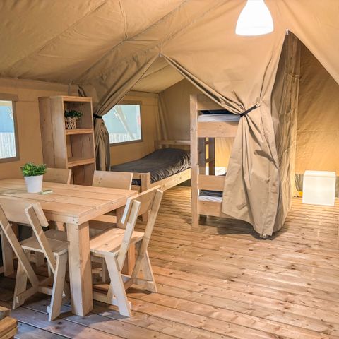 CANVAS AND WOOD TENT 5 people - including toilet