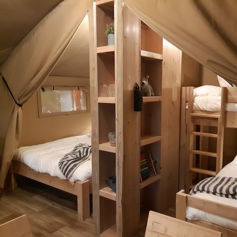 Canvas and wooden tent 5 persons
