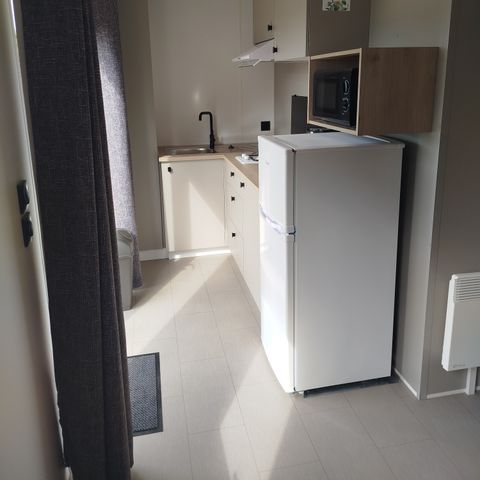 MOBILE HOME 2 people - Mobile home Premium - 1 bedroom - semi-covered terrace with sea view