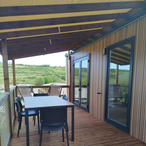 MOBILE HOME 4 people - Mobile home Premium - 2 bedrooms - semi-covered terrace with sea view