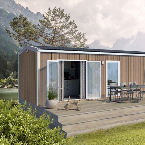 MOBILE HOME 4 people - Mobile home Premium - 2 bedrooms - semi-covered terrace with sea view