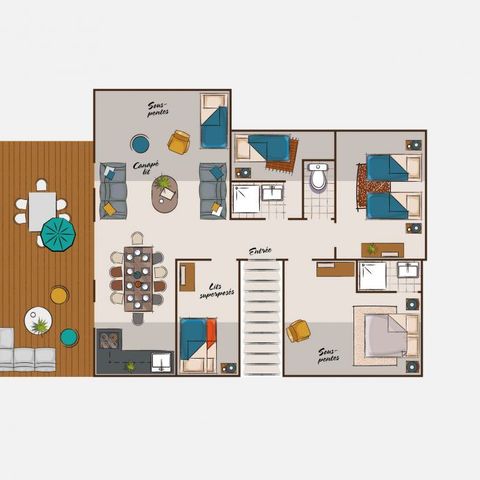 APARTMENT 10 people - Maxi tribe flat