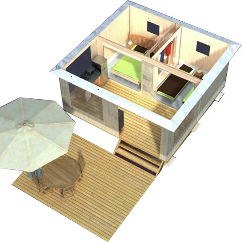 TENT 4 people - Fully equipped tent - 2 bedrooms