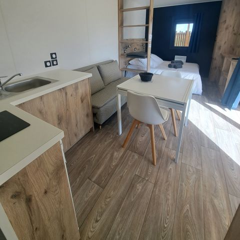 MOBILE HOME 2 people - Mobil Studio with SPA - 1 bedroom - covered terrace