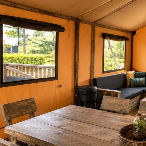 CANVAS AND WOOD TENT 7 people - De Luxe 