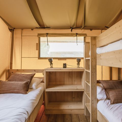 Canvas and wooden tent 5 persons - Bos Escape - Stove & Hot Tub