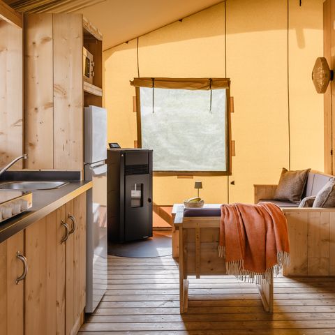 Canvas and wooden tent 6 persons - The Heide Tent - Stove