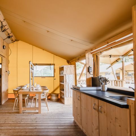 Canvas and wooden tent 6 persons - The Heide Tent - Stove