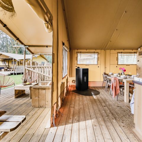 Canvas and wooden tent 5 persons - The Forest Tent - Stove