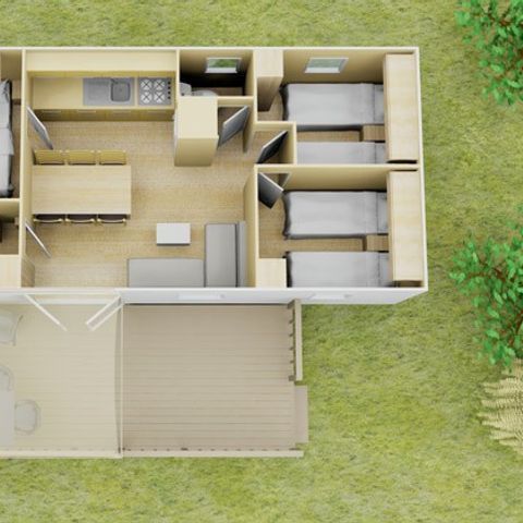 MOBILE HOME 6 people - Comfort XL | 3 Bedrooms | 6 Pers | Raised terrace | Air conditioning
