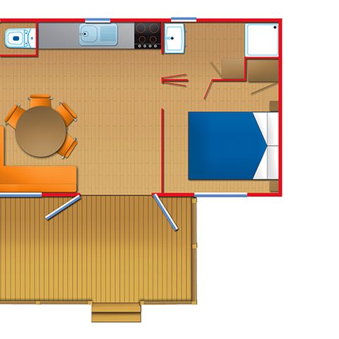 MOBILE HOME 7 people - MOBIL HOME MARTE 7 PERS, 34m2, 4 rooms, 3 bedrooms