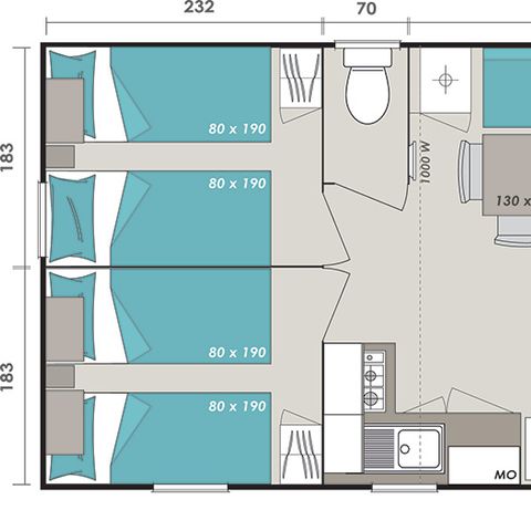 MOBILE HOME 6 people - OHANA
