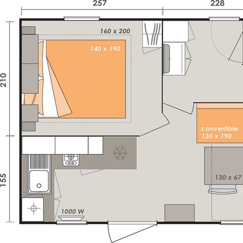MOBILE HOME 4 people - ALOHA