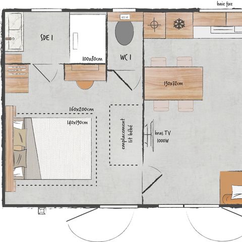 MOBILE HOME 4 people - Premium 2bed - arrival on Wednesday