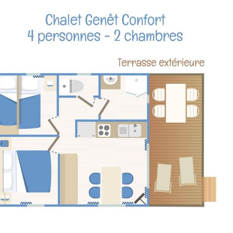 CHALET 5 people - Chalet Genêt Confort 5 people 2bed