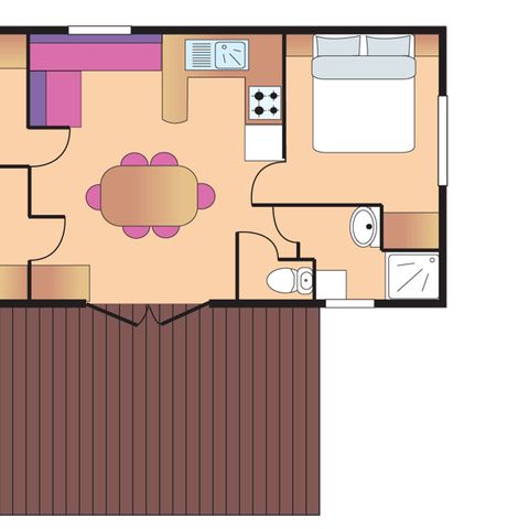 Mobile home 6 persons - CLASSIC 3 bedrooms - TV