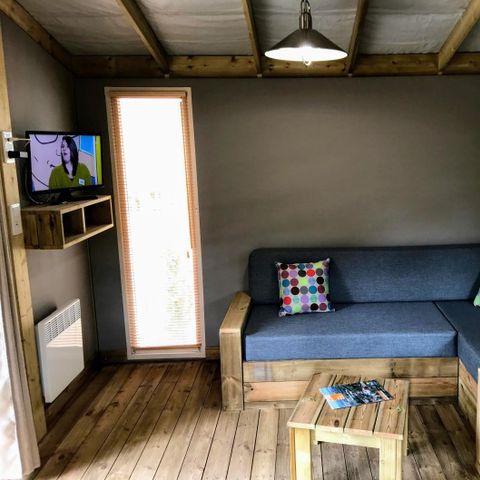 LODGE 4 people - Sweetflower 2bed -SPA-TV-grill-covered terrace- 32m² | PREMIUM