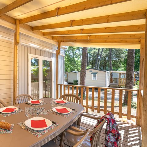 MOBILE HOME 6 people - Comfort TV 3-channel – TV – covered terrace – plancha – 30m² | COMFORT