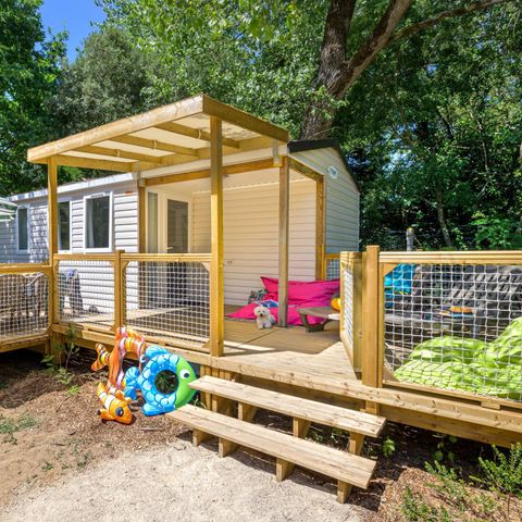 MOBILE HOME 6 people - Family 3bed-CLIM-terrasse XXL couverte-TV-LV-plancha-30m² | PREMIUM