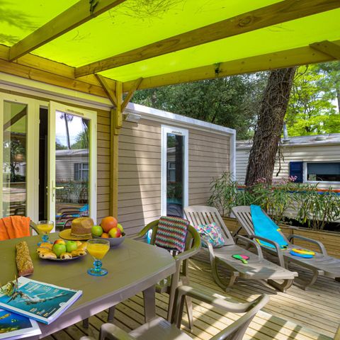 MOBILE HOME 5 people - Premium PLUS 2bed-CLIM- 2bath-TV-LV-covered terrace-33m² | PREMIUM