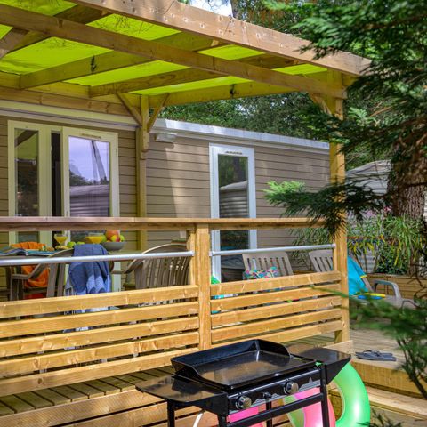 MOBILE HOME 5 people - Premium PLUS 2bed-CLIM- 2bath-TV-LV-covered terrace-33m² | PREMIUM