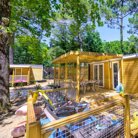 MOBILE HOME 5 people - Family 2bed-CLIM-terrasse XXL couverte-TV-LV-plancha-28m² | PREMIUM
