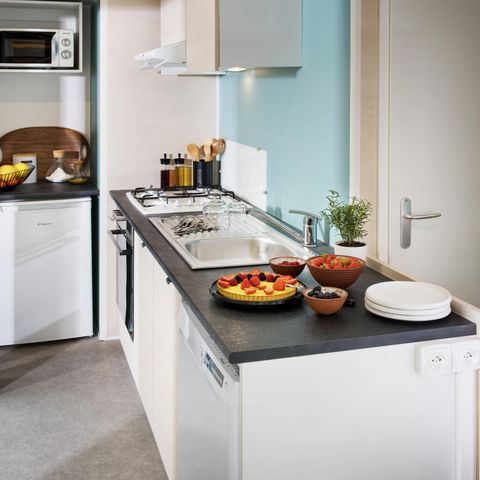 MOBILE HOME 5 people - Family 2bed-CLIM-terrasse XXL couverte-TV-LV-plancha-28m² | PREMIUM