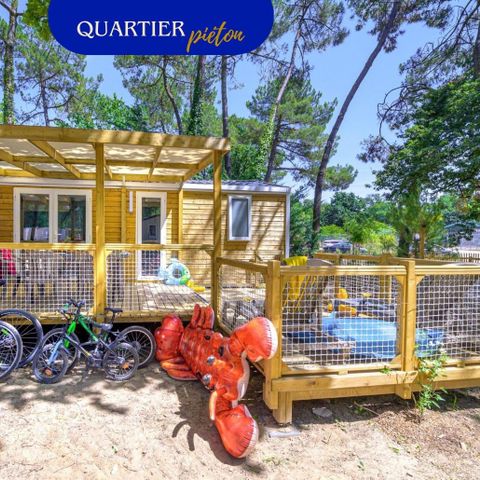 MOBILE HOME 5 people - Family 2bed-CLIM-terrasse XXL couverte-TV-LV-plancha-28m² | PREMIUM