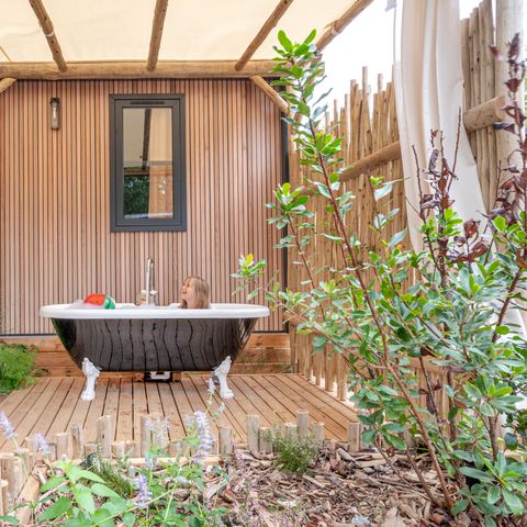 Mobile home 6 persons - Garden 3bed-CLIM-bath-TV-LV-covered terrace-33m² - PREMIUM
