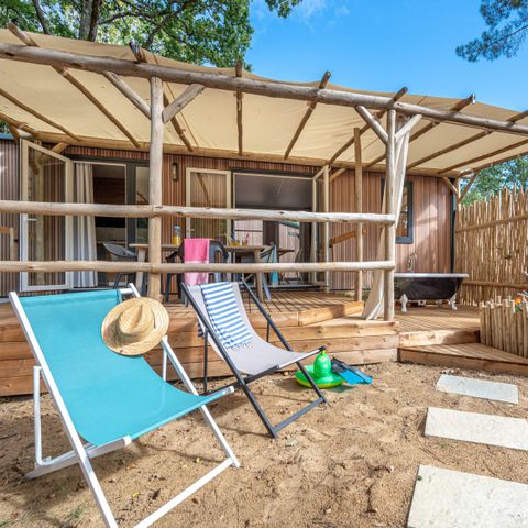 MOBILE HOME 6 people - Garden 3bed-CLIM-bath-TV-LV-covered terrace-33m² | PREMIUM