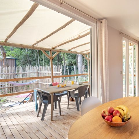 MOBILE HOME 4 people - Garden 2bed-CLIM-bath-TV-LV-plancha-covered terrace-31m² | PREMIUM