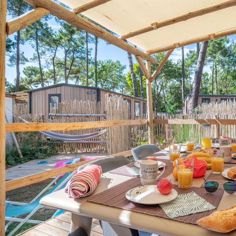 MOBILE HOME 4 people - Garden 2bed-CLIM-bath-TV-LV-plancha-covered terrace-31m² | PREMIUM