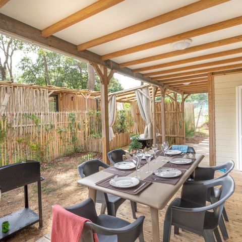 CHALET 7 people - Garden 3bed- CLIM-bath-TV-LV-plancha-piéton-covered terrace-32m² | PREMIUM
