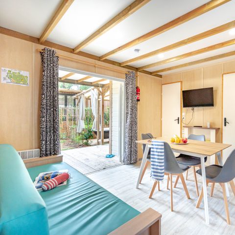 Chalet 7 persons - 3-Bedroom Cottage Garden - PREMIUM - 32m² - Bath - Air conditioning - TV - Dishwasher - Plancha - Covered terrace