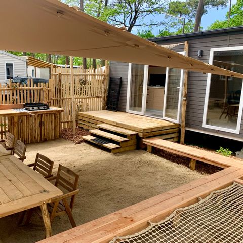 MOBILE HOME 10 people - Tribe 5bed -CLIM-2bath-TV-LV-Plancha-covered terrace-56m² | PREMIUM