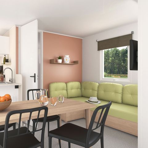 MOBILE HOME 6 people - Confort TV PLUS 3ch | CONFORT - 30m² - covered terrace - TV - plancha